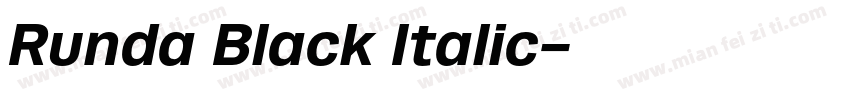 Runda Black Italic字体转换